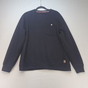 Coleman Sherpa Lined Sweatshirt Mens L Black Waffle Knit Fleece Pullover